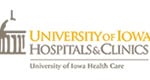 University of Iowa Hospitals & Clinics logo with a column graphic and text reading University of Iowa Health Care.