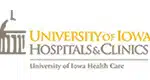 University of Iowa Hospitals & Clinics logo with a column graphic and text reading University of Iowa Health Care.