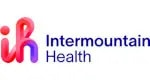 Intermountain Health logo with stylized lowercase letters ih in gradient pink and purple, next to the text Intermountain Health in blue.