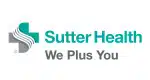Sutter Health logo with a stylized cross and wave design, accompanied by the text Sutter Health We Plus You.